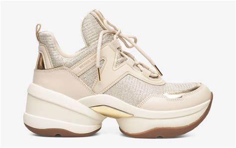 michael kors pale gold sneakers